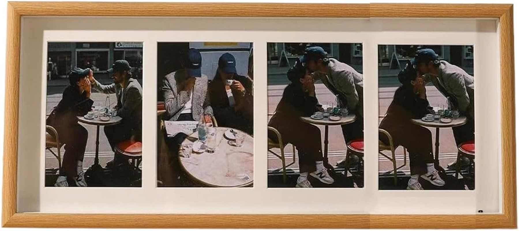 Signature Collection Collage Picture Frame, 4X6 Photos, Wall Display, Shatter-Resistant Glass (Wood Color, 3 L) image number 3