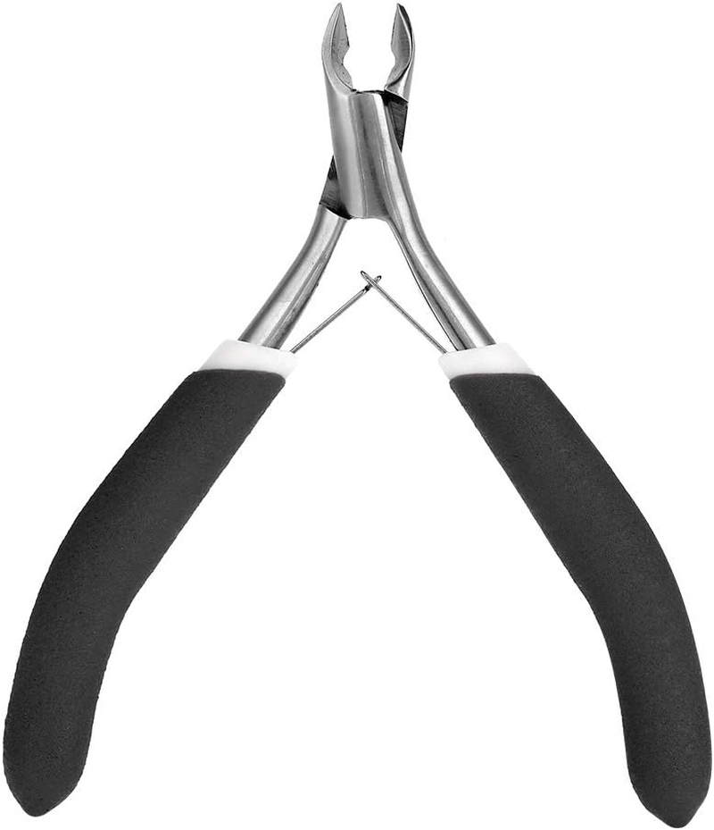 Cuticle Nippers, Professional Stainless Steel Cuticle Scissors, Perfect Nail Care Tool for Manicure and Pedicure at Home/Spa/Salon (Black) image number 6