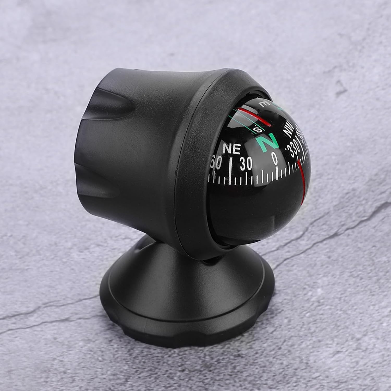 Ball Compass for Vehicle Boat, Electronic Adjustable Black Night Vision with Mounting Bracket, Easy Direction Reading, Sturdy and Durable image number 4