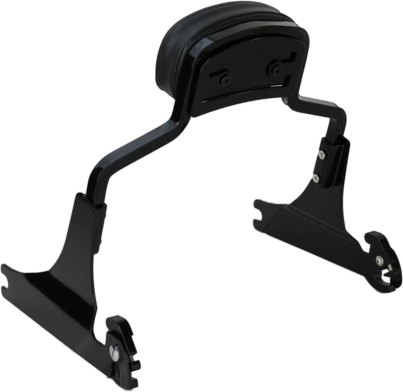 Detachable Hardware Backrest Sissy Bar Upright Passenger Backrest Pad with Docking Kit for Harley Breakout 2013-2017 FXSB, Fxse,Fxsbse（Gloss Black） - Chrome image number 6