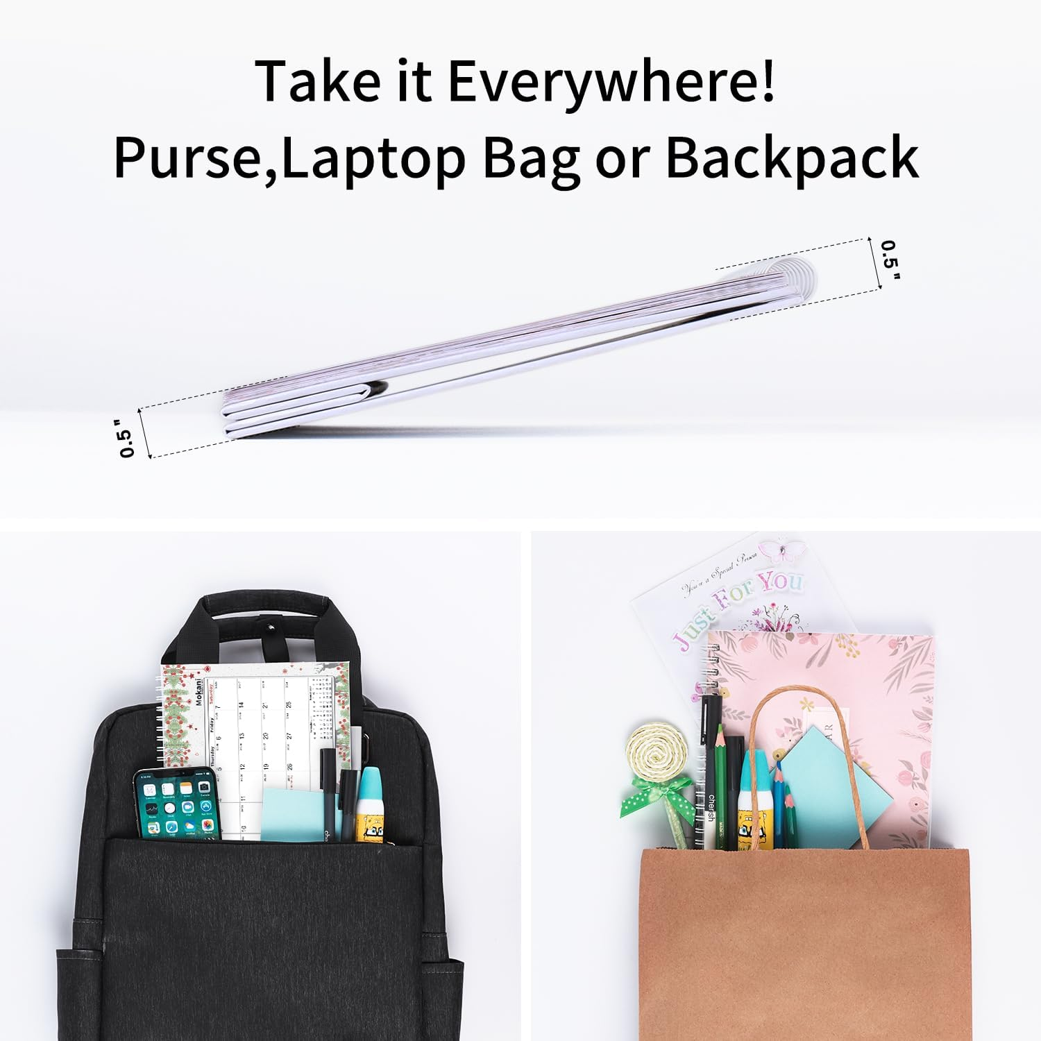 Mokani Desk Calendar 2026-2027, Small Monthly Desktop Calendar 2026 from Jan.2026 to Jun.2027, Academic Year Standing Desk Calendars with Stickers(8"X6")