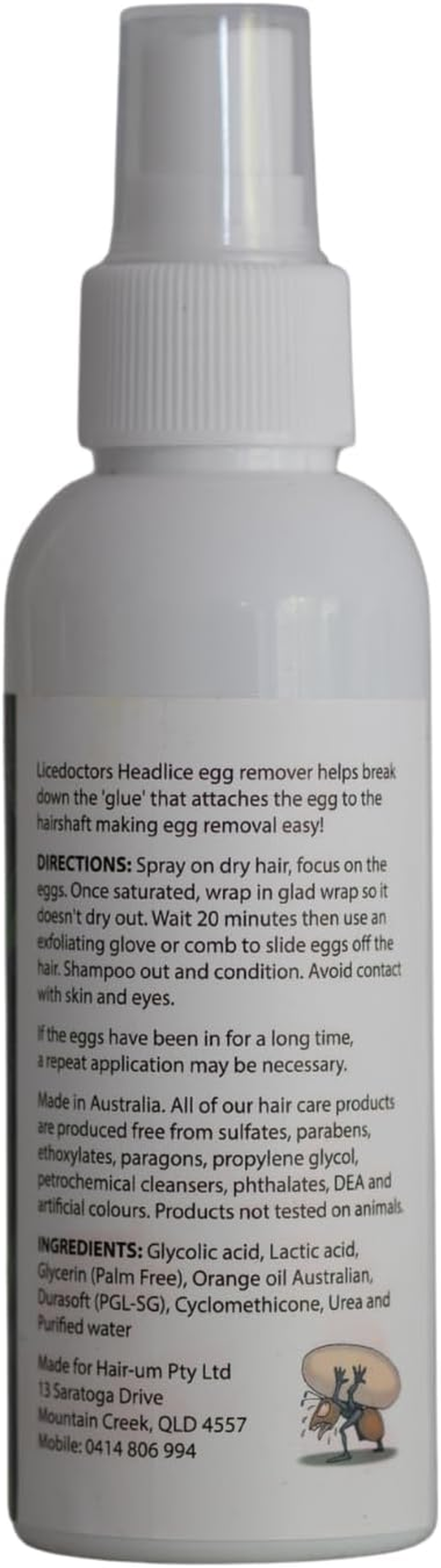 Licedoctors Egg Remover Spray &ndash; Dissolves Nit Glue for Easy Comb-Out | Chemical-Free & Safe | Made in Australia | 125Ml image number 5
