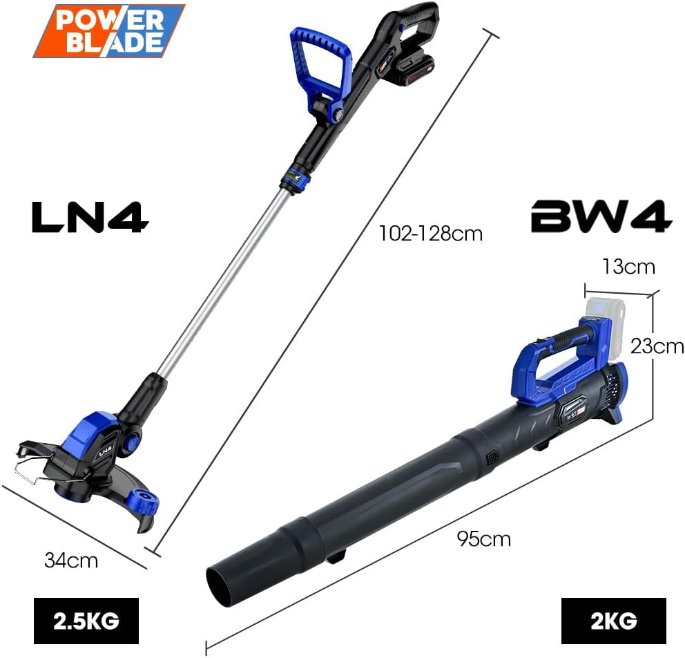 Powerblade 20V Leaf Blower & Line Trimmer/Edger Combo, Kit with 4.0Ah Battery & Fast Charger image number 1