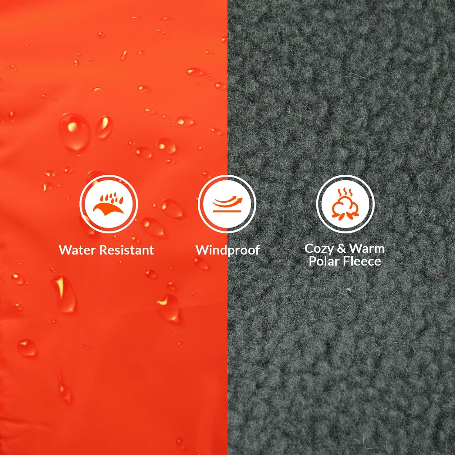 Dog Jacket, Waterproof, Dog Coat, Fleece Lined Warm Dog Vest, Winter Jacket, Dog Clothing, Windproof Coats with Reflective Strips for Winter (Orange, M) image number 1