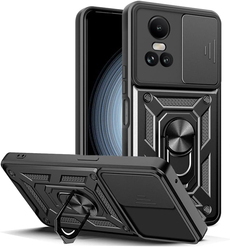 Electro-Weideworld Kickstand Case for Oppo Reno 10/Reno 10 Pro 5G, [Camera Protection] Shockproof Hard PC Holder Stand Protective Case Cover for Oppo Reno 10/Reno 10 Pro 5G image number 2