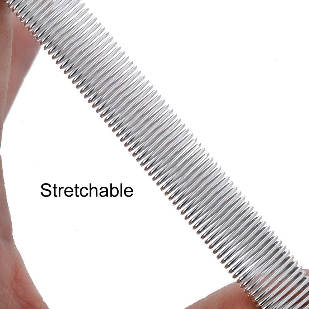 Lasenersm 6 Pieces (3 Pairs) Anti-Slip Shirt Sleeve Holders Arm Sleeve Garters Stretch Metal Armbands Arm Bands Elastic Armbands for Man Band Stretch Garters, Black Golden Silver image number 2