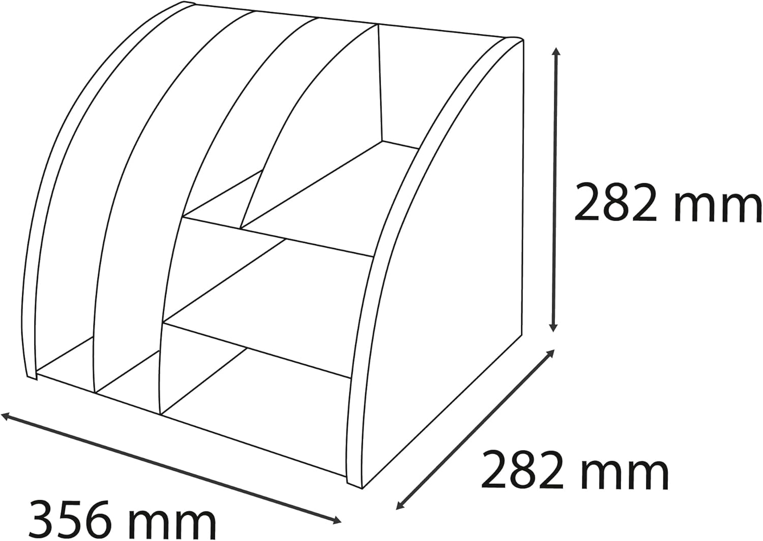 EXACOMPTA - Ref 394202D - 1 Desk Organiser Bee Blue Multifunctional Desk Accessories 6 Compartments A4 A5 A6 Vertical/Lying down - Dimensions 36 X W 29.5 X H 6 Cm Navy Blue / image number 1