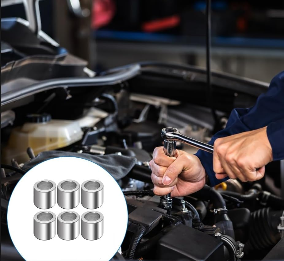 10PCS M6 Aluminum Spacers - 6.2Mm ID X 10Mm OD X 10Mm L round Metal Standoffs for 1/4 Inch or M6 Screw Bolts, Precision Machined Spacer Kit image number 3