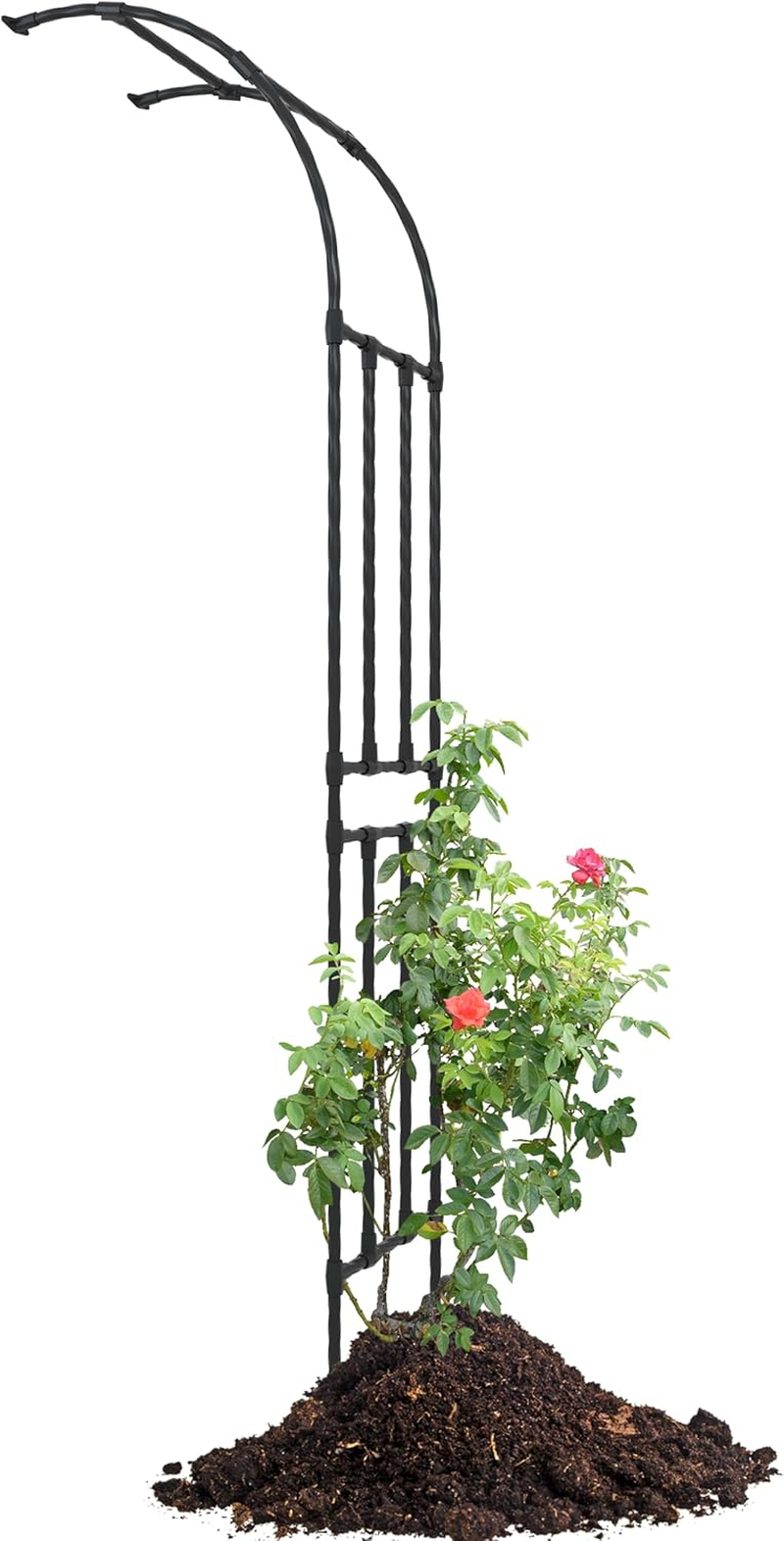 Half Sided Arch BUKLIYN against the Wall Garden Arch Trellis - 94.5In Iron Garden Arch Arbor Trellis for Climbing Plants Outdoor - Garden Arch Trellis Arbor for Home Yard and Garden image number 5