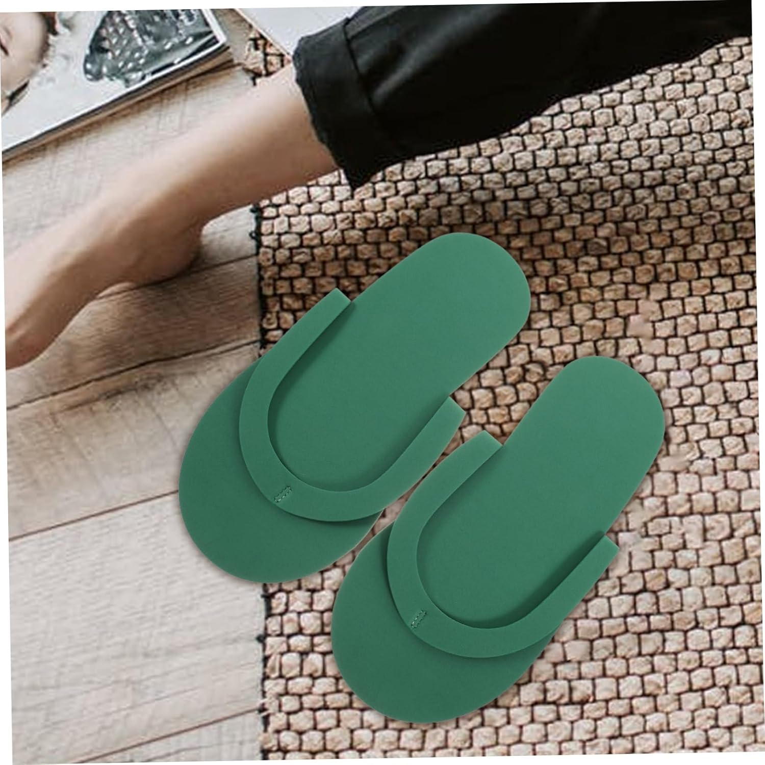 Beaupretty 12Pairs Eva Disposable Slippers for Women Orthopaedic Flip-Flops Manicure Slippers image number 6