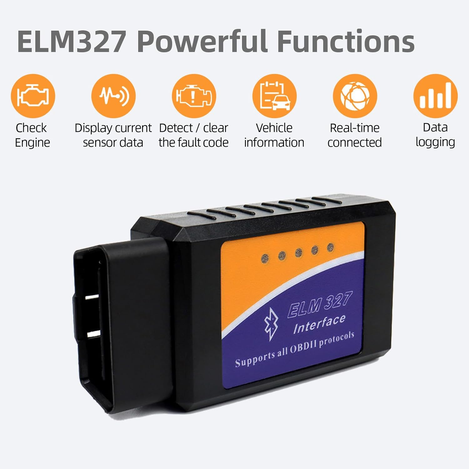 Xlihdzum OBD2 Scanner Wifi OBDII Car Diagnostic Scan Tool - Professional ELM327 OBD2 Engine Fault Code Reader for Iphone/Ipad/Android, Works with Torque/Obd Fusion/Incardoc Apps (Black)