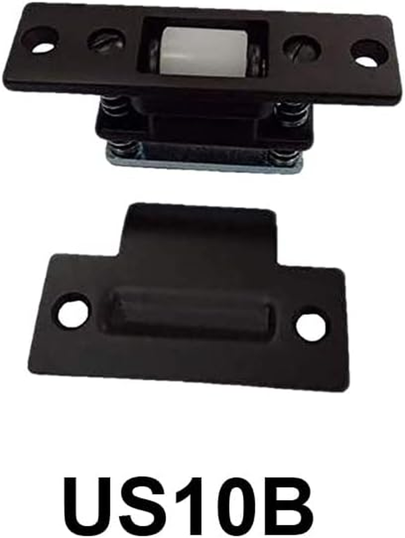 QCAA Heavy Duty Solid Brass Adjustable Silent Roller Catch, US10B ORB Oil Rubbed Bronze, Made in Taiwan, 1 Pack