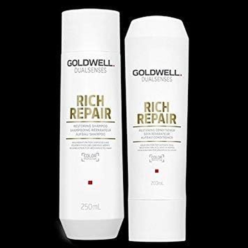 Goldwell Dual Senses Rich Repair Restoring Shampoo & Conditioner (Regeneration for Damaged Hair) 10.1 Oz. Duo
