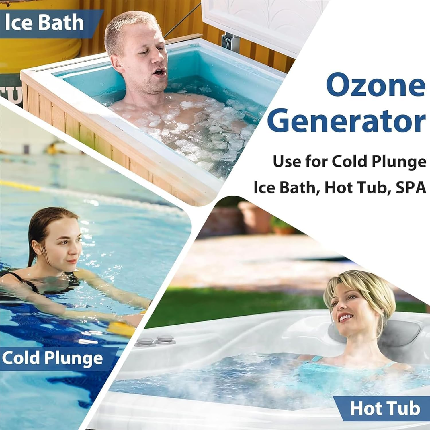 1000Mg/H Ozone Generator Cold Plunge with Timer, Ozone Generator Water Keep Cold Plunge, Ice Bath, Spa, Hot Tub, Pool Clean and Fresh for Long Time image number 5