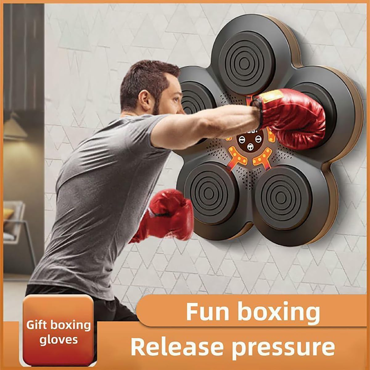 Music Boxing Machine, Smart Bluetooth Connection Boxing Machine, Boxing Training Equipment, Wall Mounted Smart Boxing Target, Adults & Kids Home Boxing Training Exercises