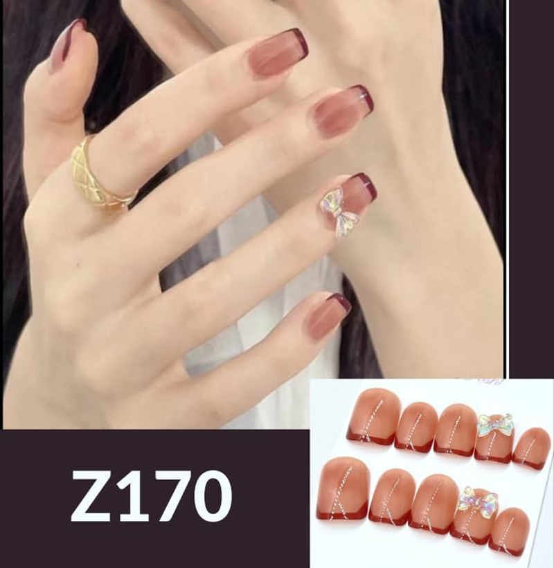 Pushnposh Premium 24PCS Press on Nails Set &ndash; Elegant & Durable Instant Manicure Kit for Women and Girls (Z093) image number 6