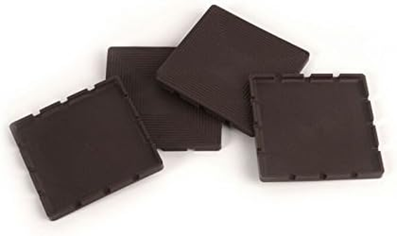 Slipstick Cb765 Square Non Slip Rubber Pads, 75Mm Square, Chocolate (Set of 4)