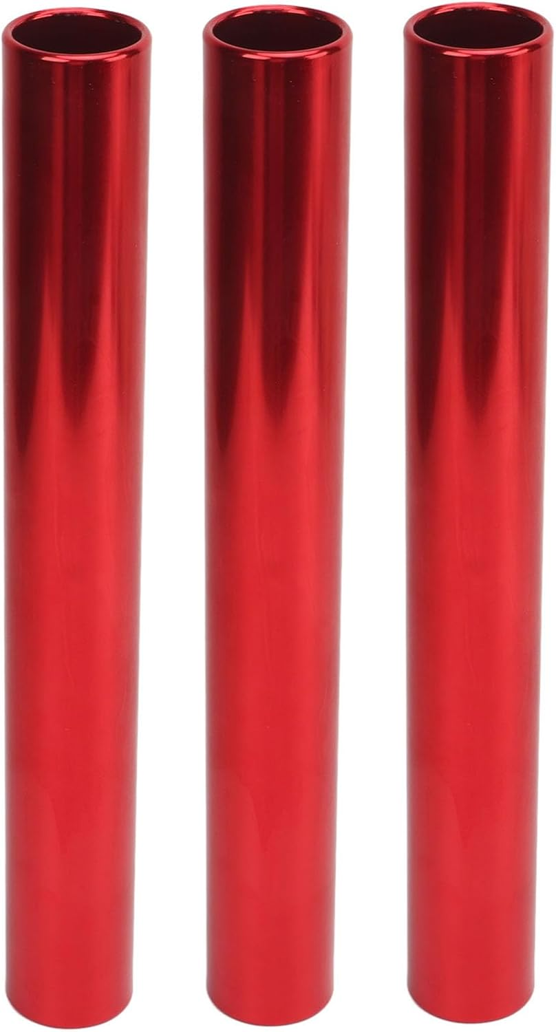 Athletics Reusable Batons 3Pcs Aluminum Alloy Proper Size for Student Relay Events (Red) image number 6