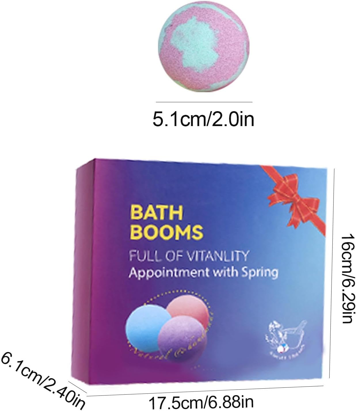 Hot Tub Fizzy Balls | Luxurious Hot Tub Bath Bombs | Skin-Nourishing Hot Tub | 8 Spa Bombs Gift Set, Handmade Birthday Mothers Day Gifts, Natural Sea Salt, Moisturizing, Fragrant Shower image number 6