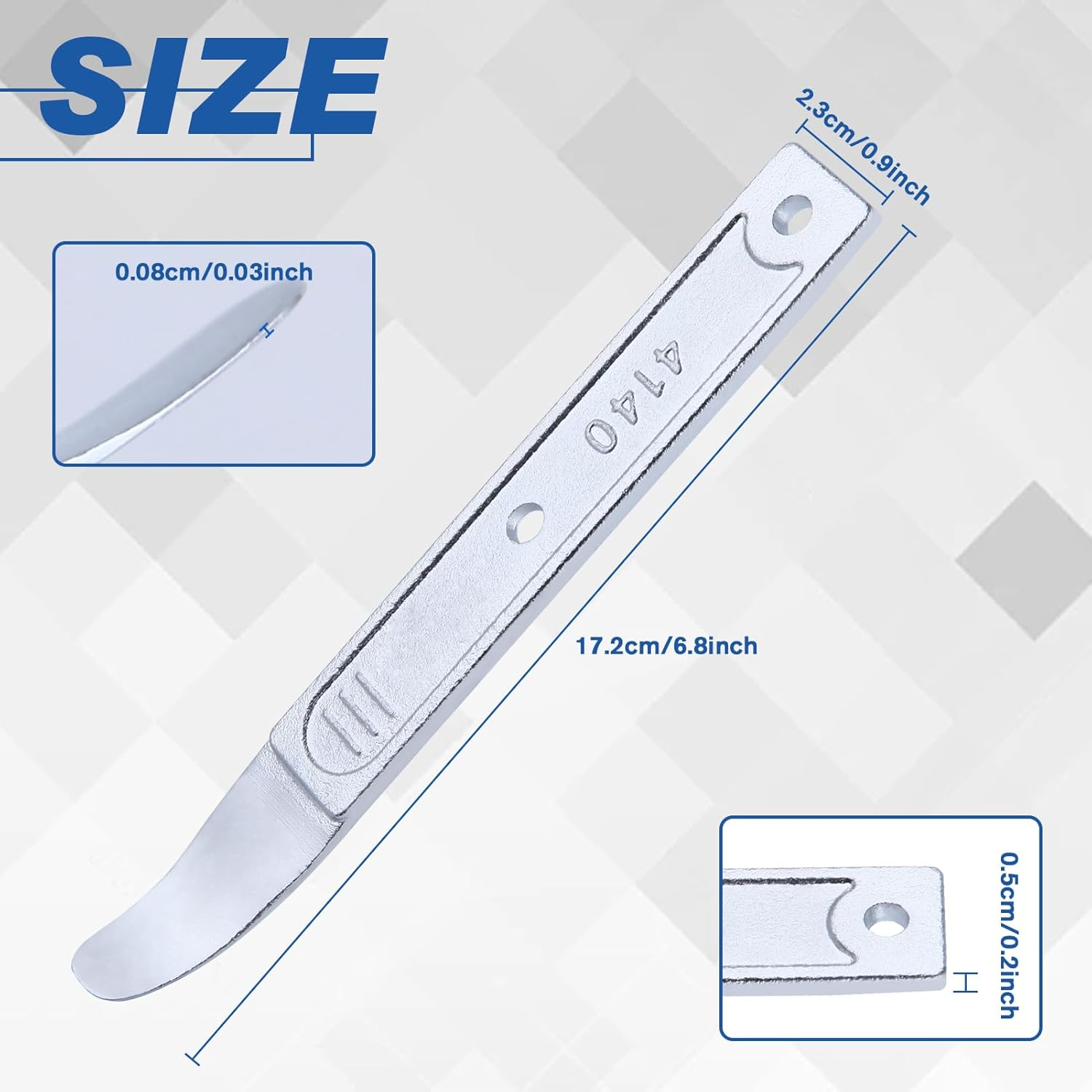 4140 Pry Tool Pocket Pry Bar Car Trim Removal Tool Automotive Interior and Exterior Panel Removal Tool for Vehicle Door Panel, Audio Radio Panel, Dashboard Repair Upholstery Tool image number 1