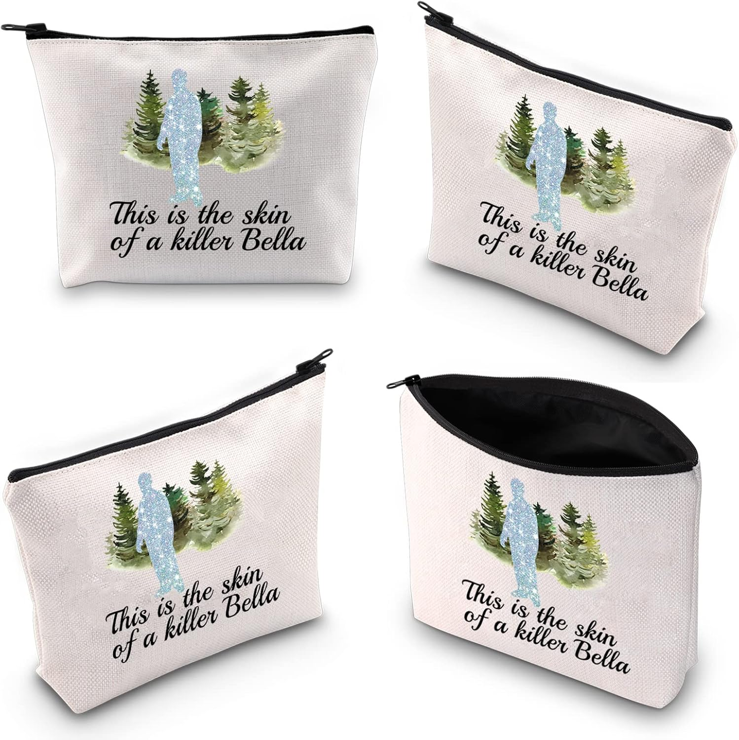 WCGXKO Movie Show Inspired Gift This Is the Skin of a Killer Bella Zipper Pouch Makeup Bag for Fans, This Is the Skin, Zipper - This Is The Skin Tote image number 2