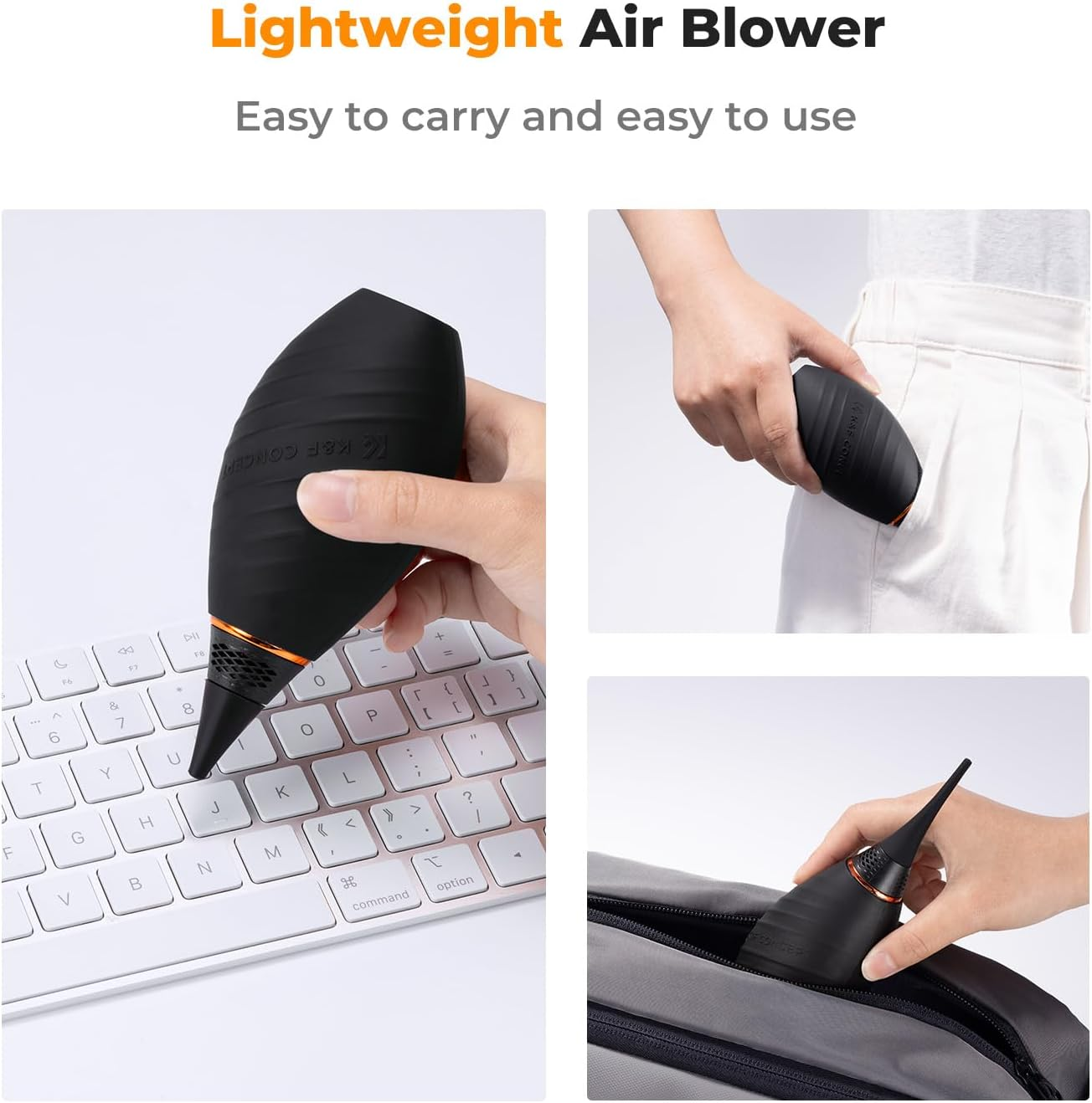K&F Concept Air Blower, with Long Nozzle/Short Nozzle Switch Design, Single Air Intake Camera Lens Blower, for Digital SLR Lens Sensor LCD Screens Musical Instruments Keyboards Telescope Filters image number 4