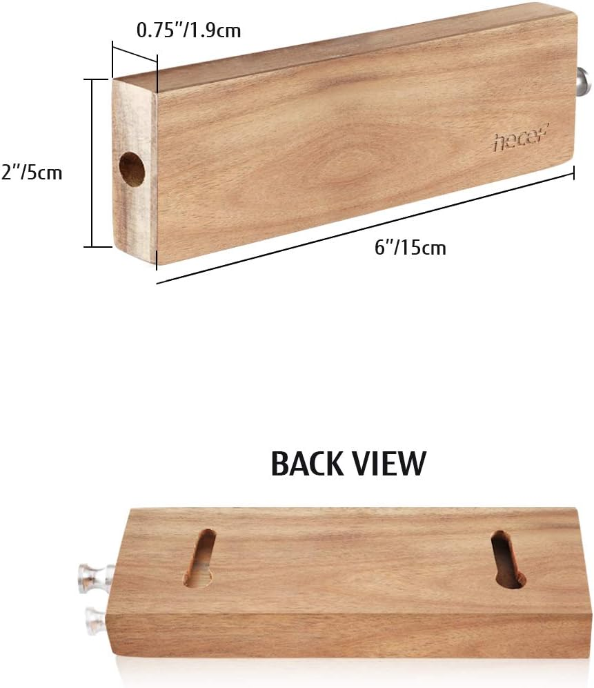 Hecef 15CM Magnetic Knife Holder,Acacia Wooden Knife Strip image number 1