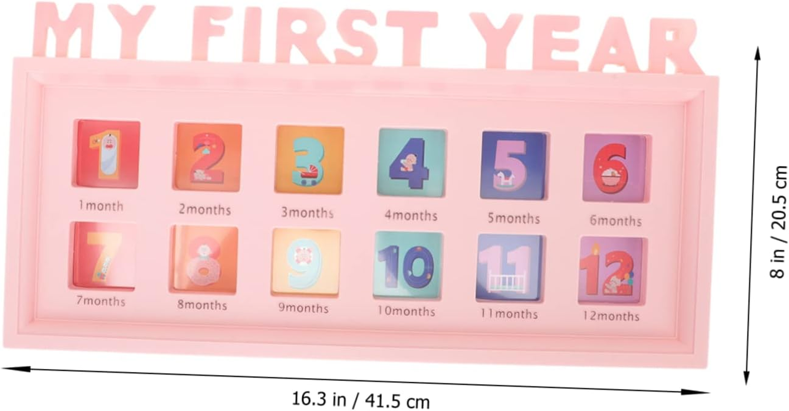 Boy Girl'S Growth Photo Frame Month Milestone Frame Boy Girl Growth Frame for Book image number 3