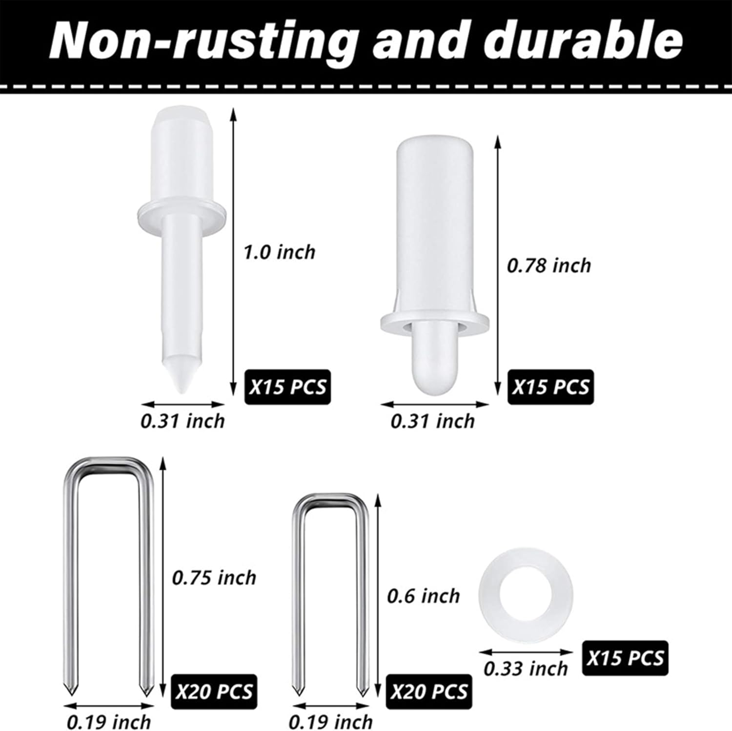 1 Set Shutter Repair Kit,Shutter Fasteners,Wooden Blinds Blade Curtain Repair Pieces,Plantation Shutter Repair Set,Portable Telescopic Repair Pin,Window Tool Supplies,Folding Blind Accessories image number 1