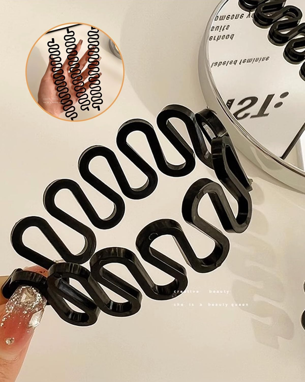 KGDUYC 6Pcs Hair Knitting Tool Fashion French Hair Styling Clip Twist Braid Hair Knitting Tool, Hair Tail Twister, Hair Styling Tool, Braiding Aid Hair Hairstyles for Women, Girls image number 2