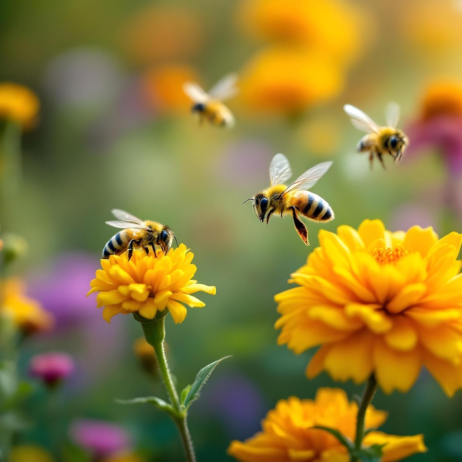 WELANE Bee Drinking Station, Yellow Floating Bee Island for Bathing, Feeding, Outdoor Garden Decor (20Cm/7.87In) image number 6