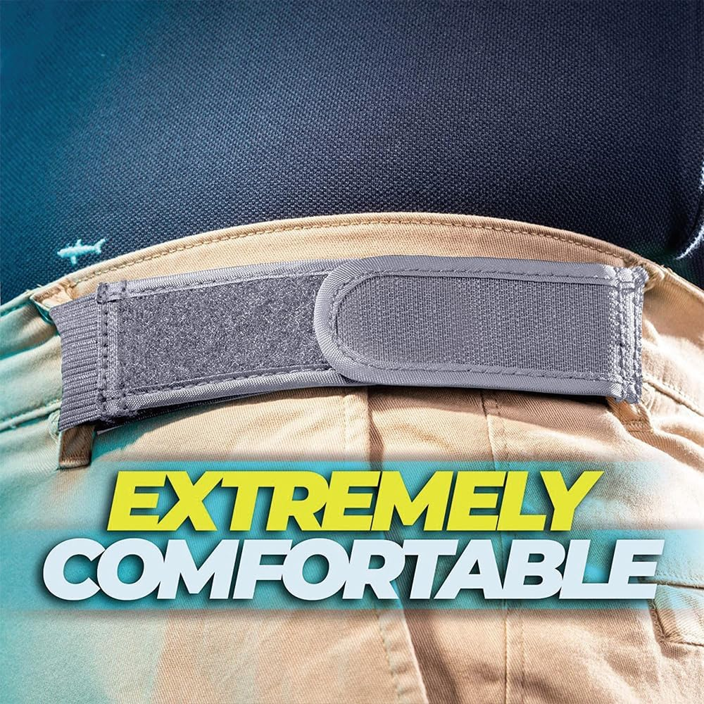 2Pcs No Buckle Elastic Belts Lazy Adjustable Belt Elastic Invisible Side Waist Belt Outdoor Buckle-Less Belt image number 1