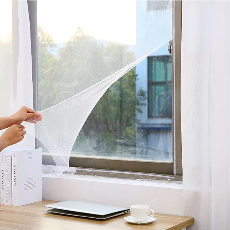 Insect Mesh Window Curtain Wasp Mosquito Bug Netting Cover Kit Fly Screen Net AU - Black image number 6