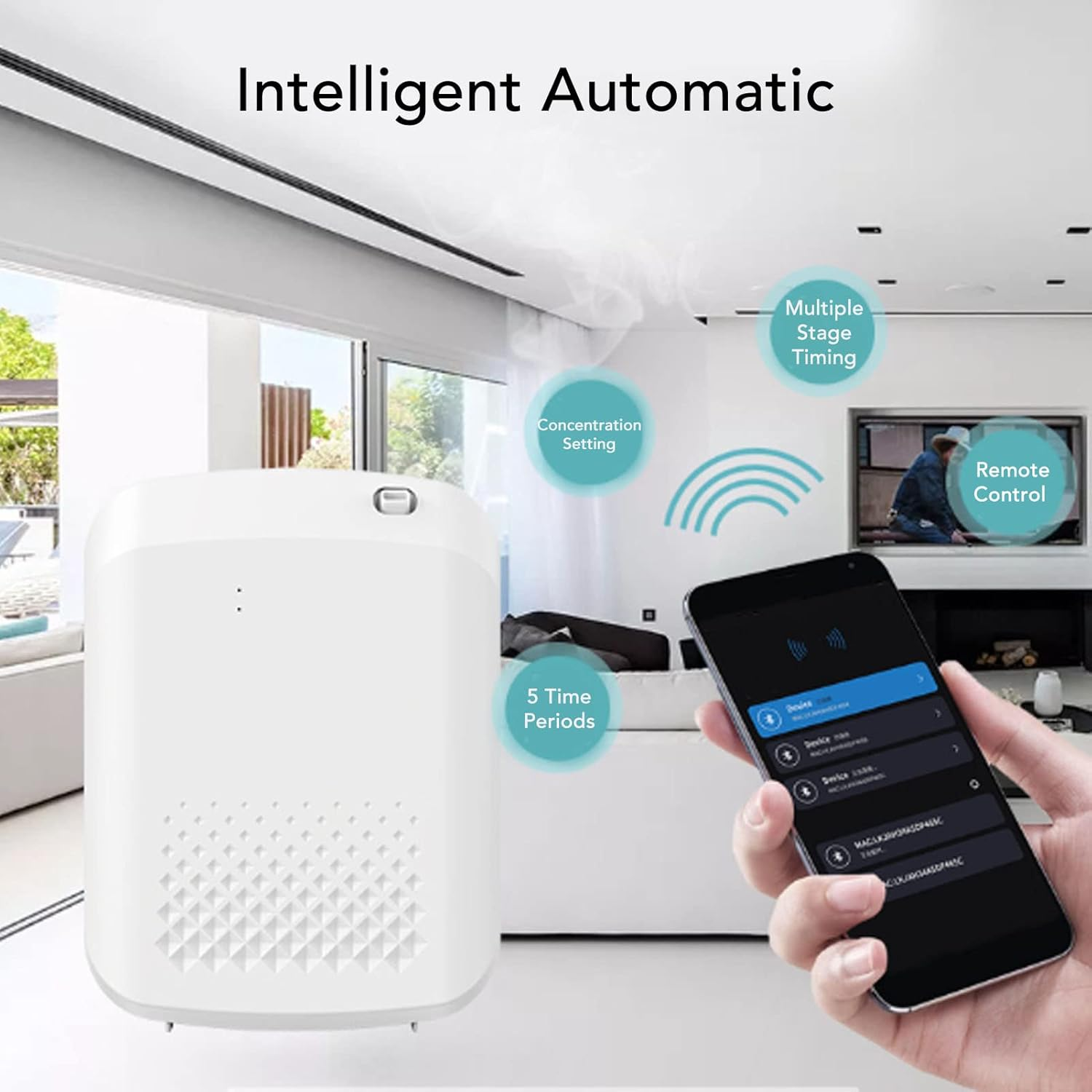 Smart Scent Air Machine, 400Ml Bluetooth Fragrance Machine, Portable Scent Diffuser Aromatherapy Diffuser, Diffuser for Home and Commercial, Support Remote Control (AU Plug) image number 3