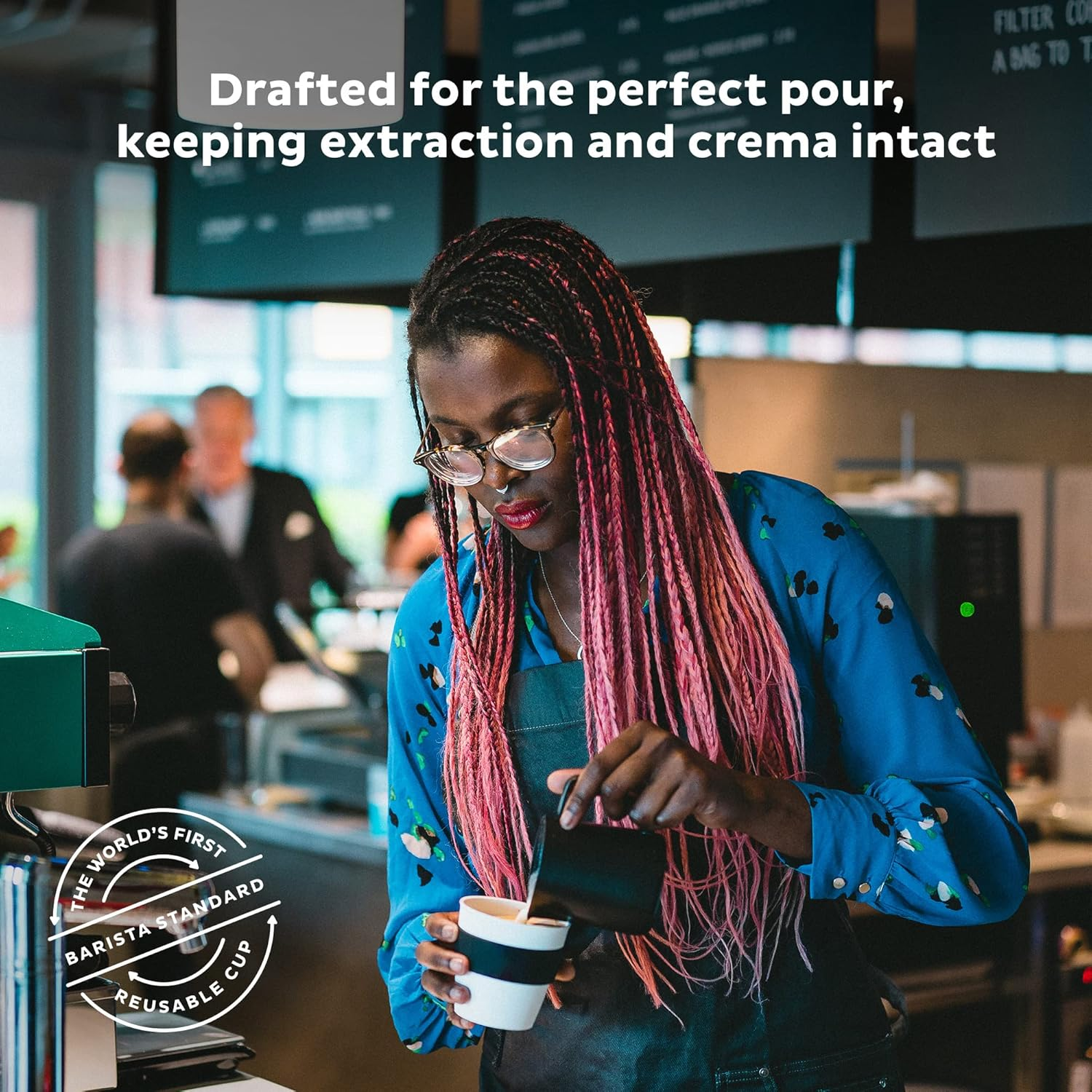 Keepcup Original, Lightweight Plastic Reusable Coffee Cup with Splashproof Sipper Lid - 8Oz/227Ml - Black image number 2