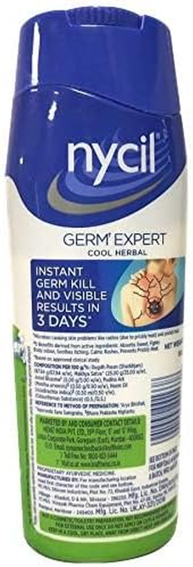 Nycil Cool Herbal with Neem & Pudina Prickly Heat Powder 150 Gm image number 1