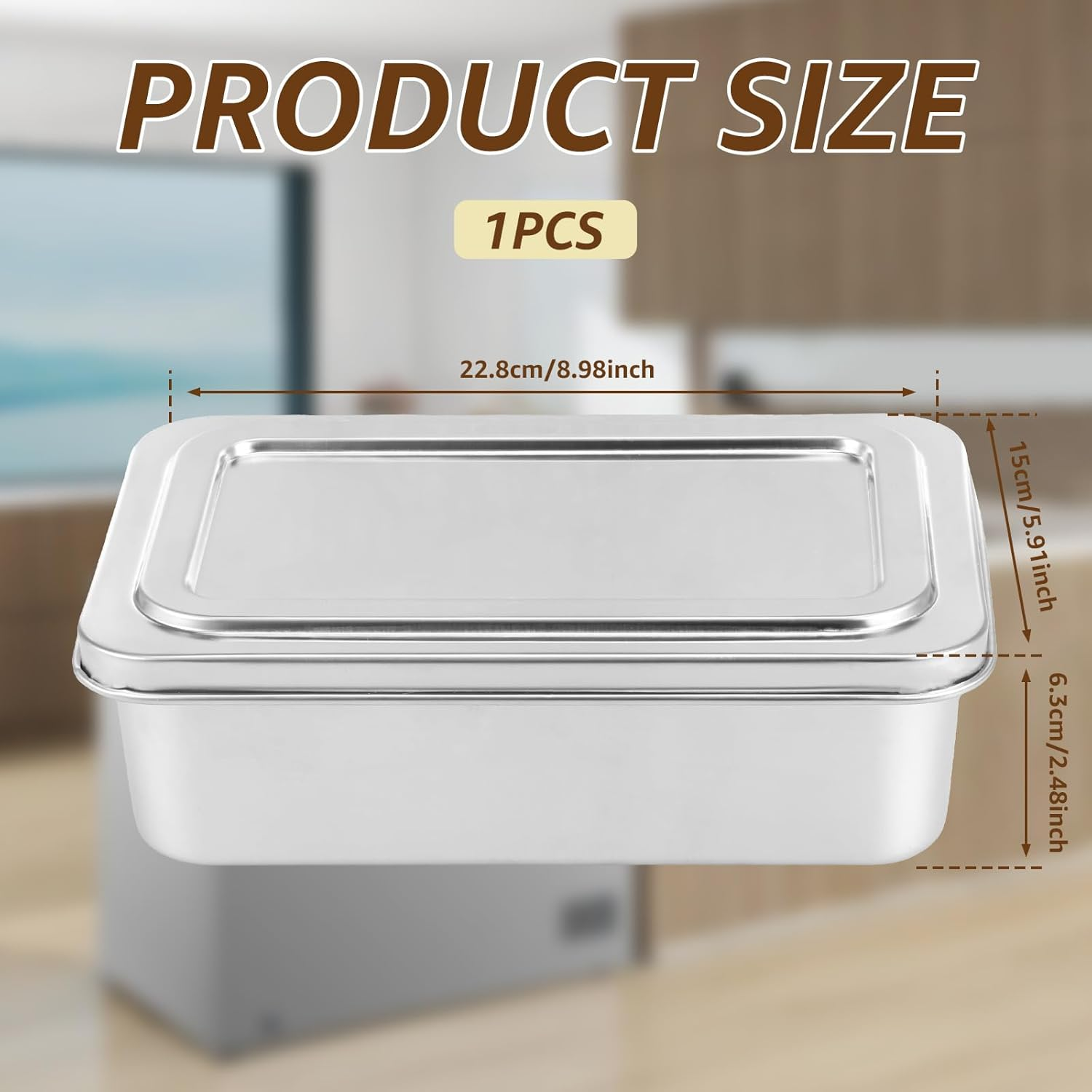 ZFLYCANP Stainless Steel Bread Loaf Pan with Lid, Rectangle Loaf Pan, Flat Bottom for Perfect Shaping without Collapse, Multipurpose Baking Bakeware for Baking Bread Party Dessert (Small) image number 5