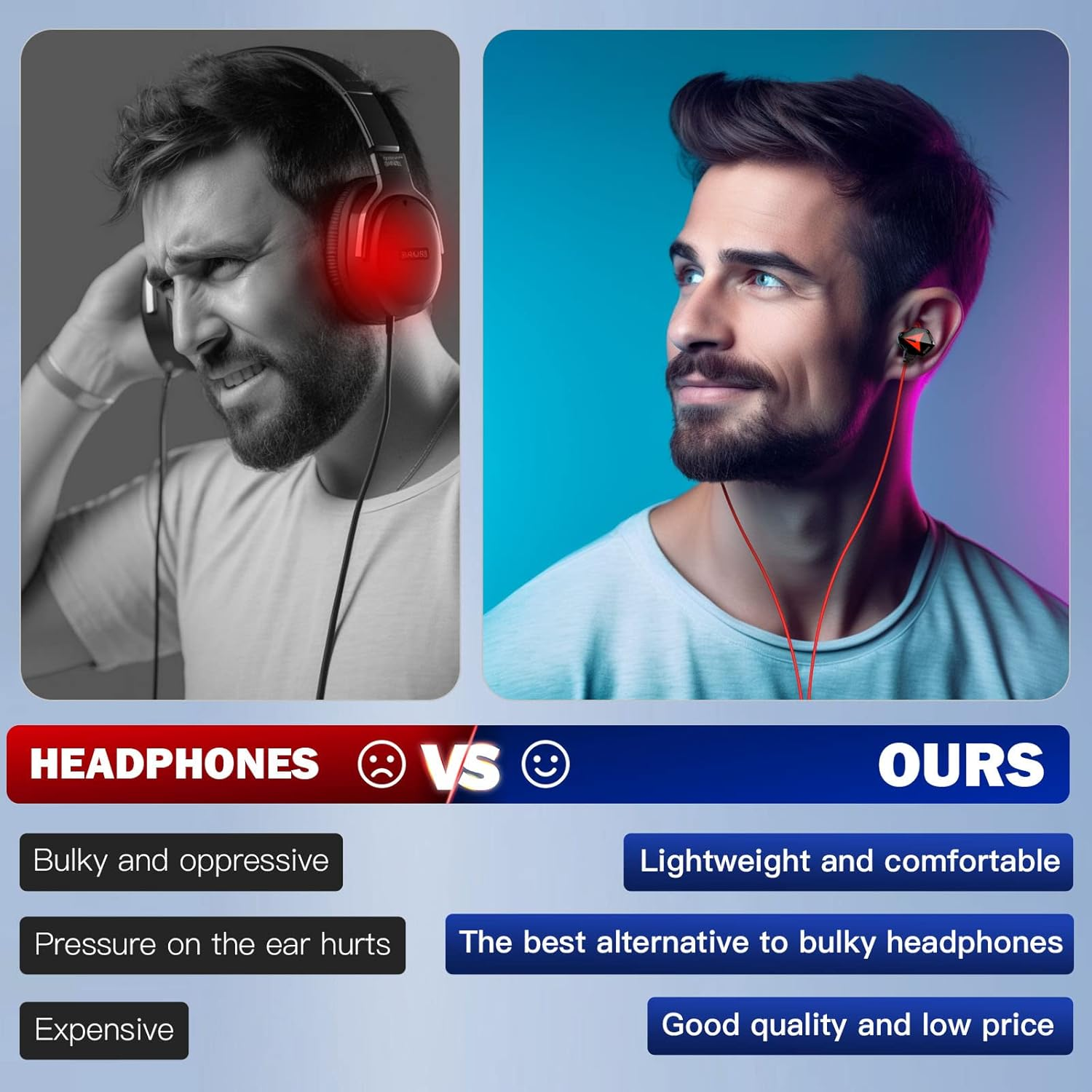 Bluefire 3.5Mm Gaming Headphones with Noise-Cancelling Mic, Stereo Gaming Earbuds PC Gaming Earphone with Microphone & Volume Control for PC Phone(Red)