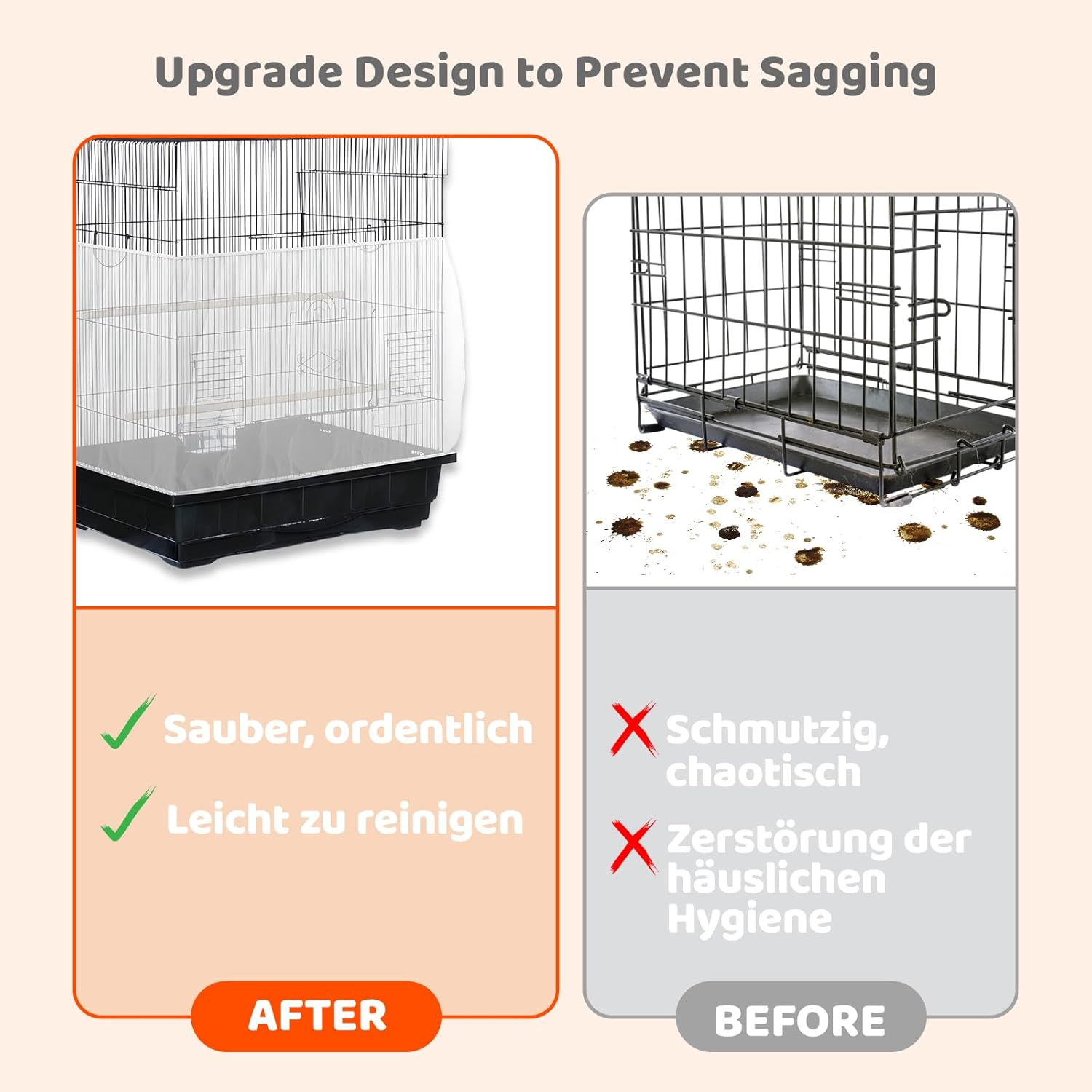 KRYMXAR Budgie Accessories, Bird Cage Cover, Set of 2, Easy to Clean image number 2