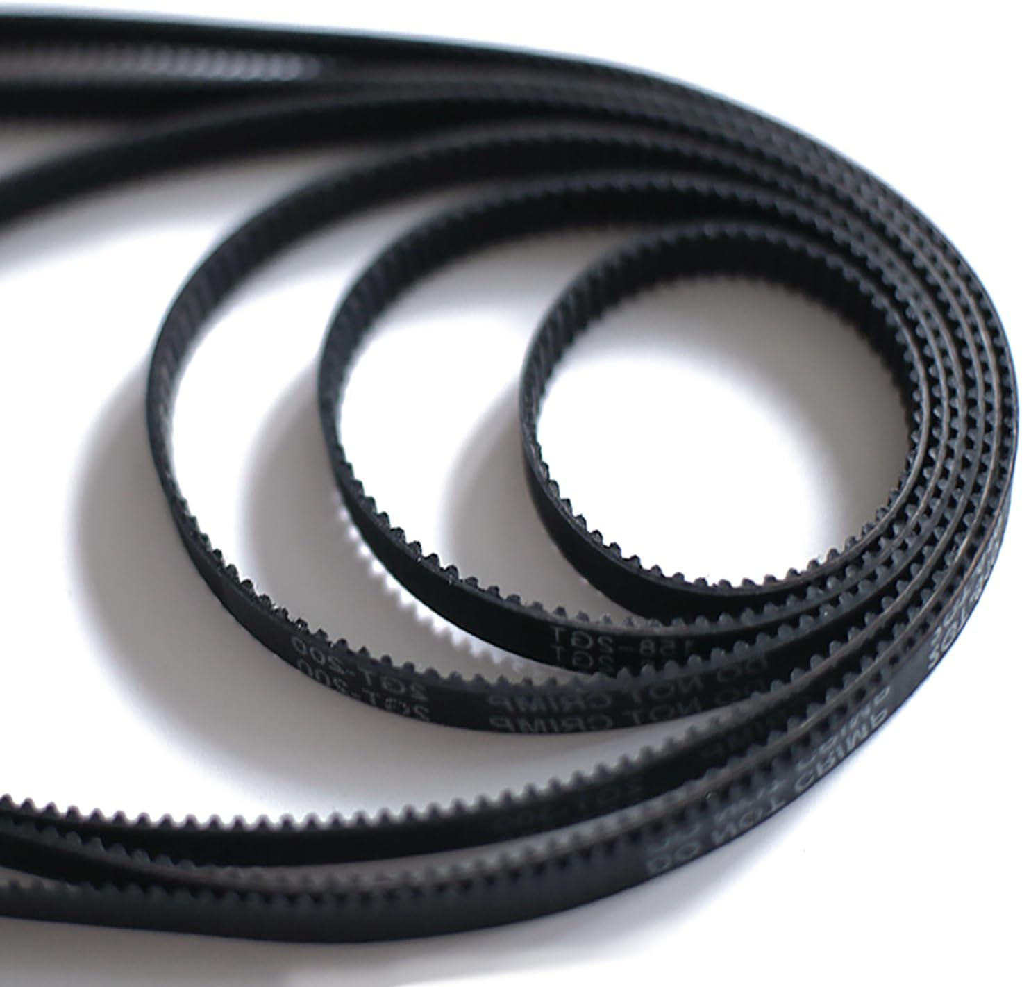 Lokkr 6PCS 3D Printer Timing Belt 2GT-6 Closed Loop Rubber Belt Set, Synchronous Closed Timing Belt, Perimeter 110Mm, 158Mm, 200Mm, 300Mm, 400Mm, 610Mm Width 6Mm for CNC Machine, Motor Belt, 3D Printer