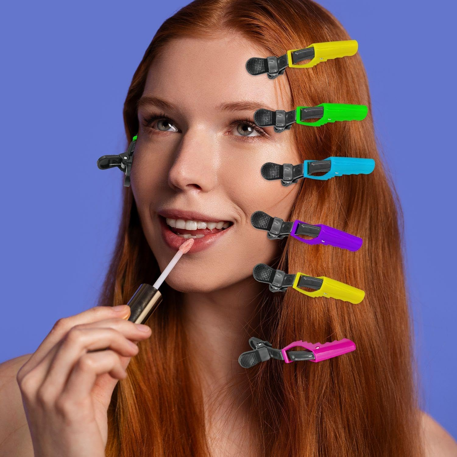 20 Pieces Coloured Hair Pins, Plastic Hair Pins, Hairdressing Salon Aids, Non-Slip Hairpins, Hair Styling Accessories image number 4