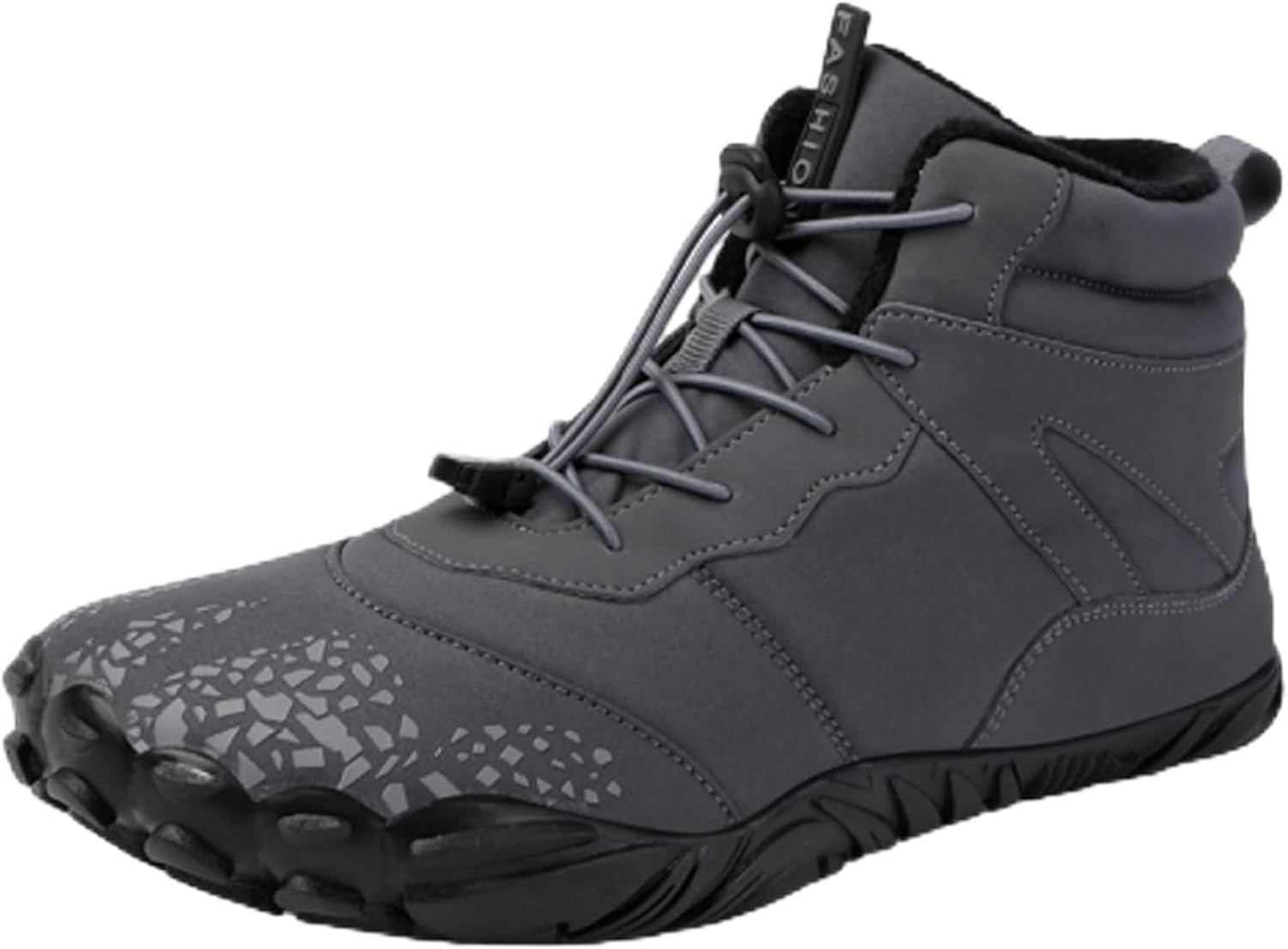 Hike Winter Barefoot Boots Womens Mens, Wide Toe Waterproof Barefoot Hiking Shoes Outdoor, Minimalist Warm Zero Drop Snow Booties Slip on Footwear