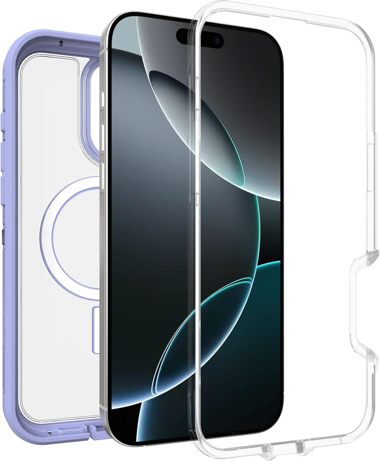 Otterbox Defender XT Clear Iphone 16 Pro Max Case, Lavender Haze - Clear/Purple US Military MIL Standard