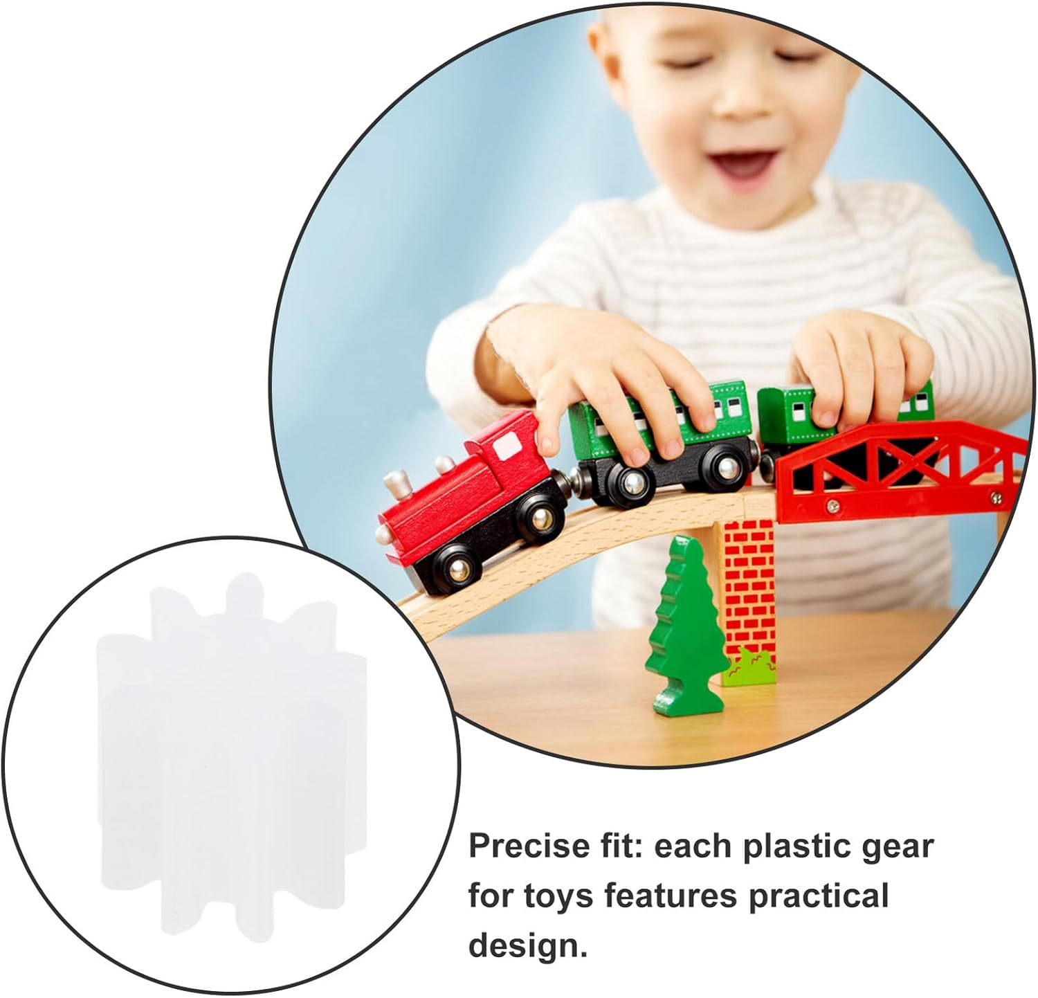 Ipetboom 25Pcs Mechanical Gears Set 5Mm Plastic Building Spare Parts for DIY Model Robots and Science Learning Activities image number 2