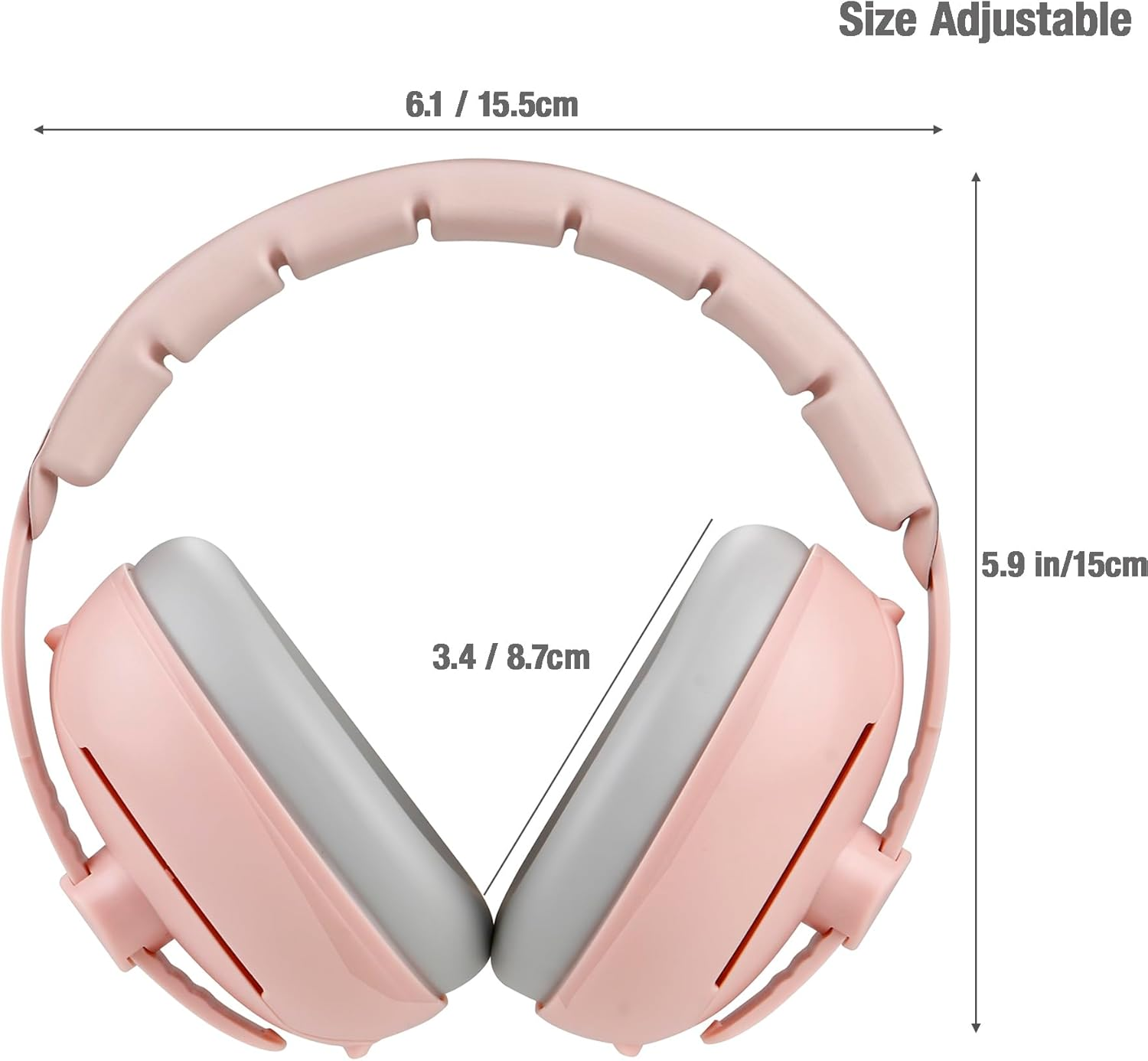 Pandaear Baby Ear Muffs, 2-In-1 Baby Ear Protection Noise Cancelling Headphones Ages 0-3 Years, Infant Hearing Protection image number 5