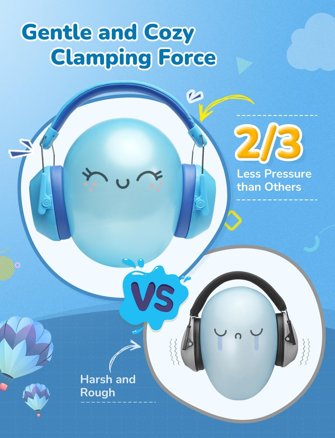 Iclever Noise Cancelling Headphones for Kids, SNR 29Db Safety Noise Reduction Ear Muffs for Autism Sensory &Concentration Aid, Ear Hearing Protection for Fireworks/Event/Monster Truck/Concert image number 1