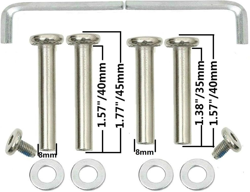 1 Pair Luggage Wheel Replacement 64 * 18Mm(2.48"X0.7") with 8Mm(0.31") Bearings 35Mm 40Mm Axles Wrenches Repair Set for Suitcase and Inline Outdoor Skate image number 3