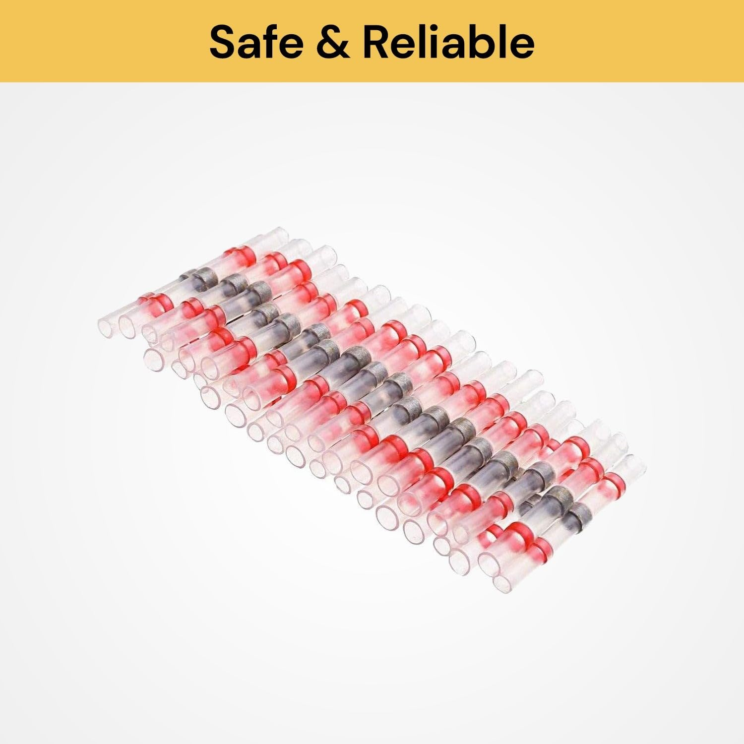 EZONEDEAL 300 Pcs Solder Seal Heat Shrink Butt Connectors, Waterproof Wire Connectors Kit Electrical Terminals, Solder Seal Wire Connectors, Electrical Butt Splice Wire Terminals image number 1