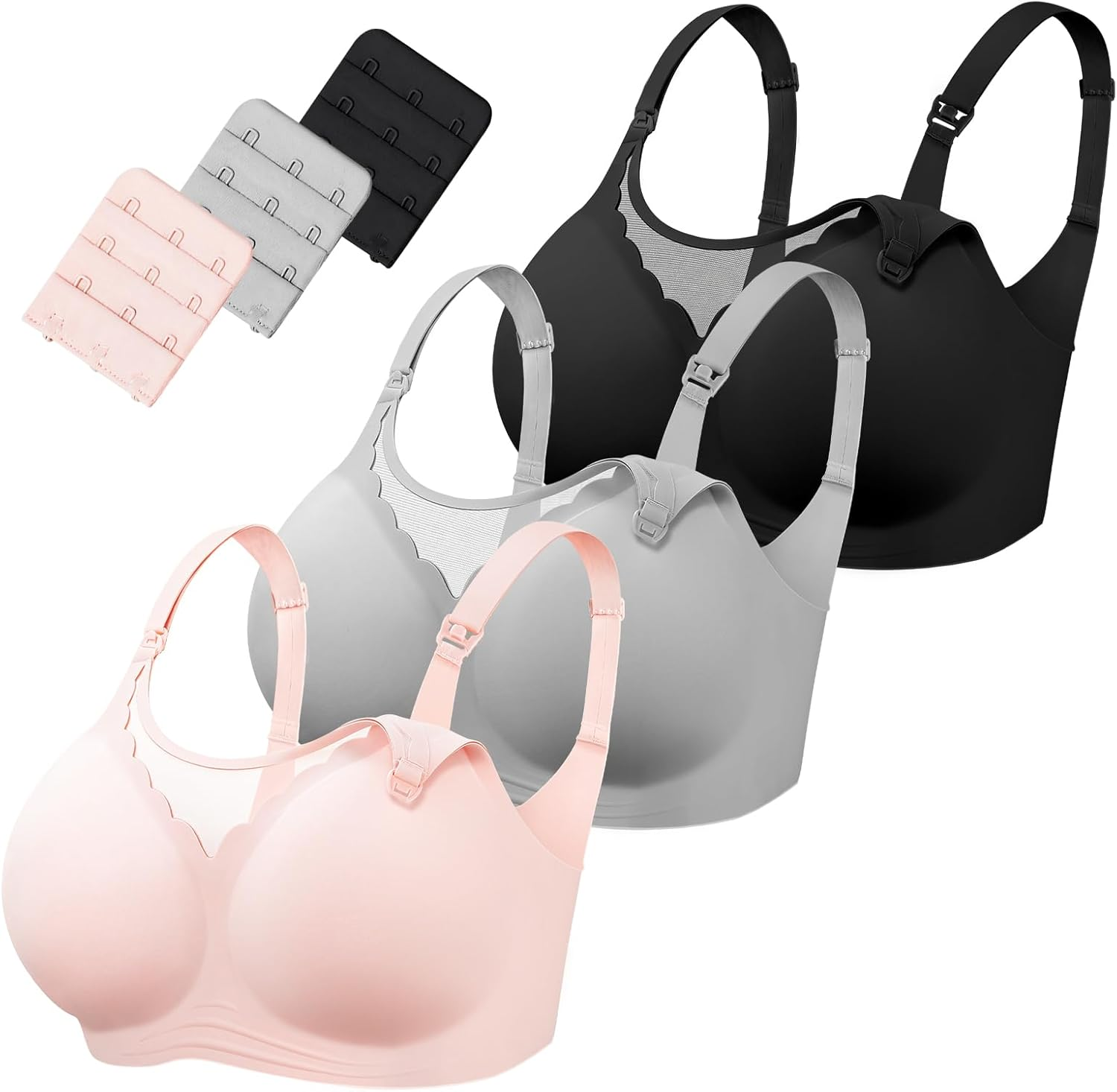 Nursing Bras for Breastfeeding, Seamless Ultra Comfort Breathable Maternity Bras, Natural Shape Pregnancy Bras