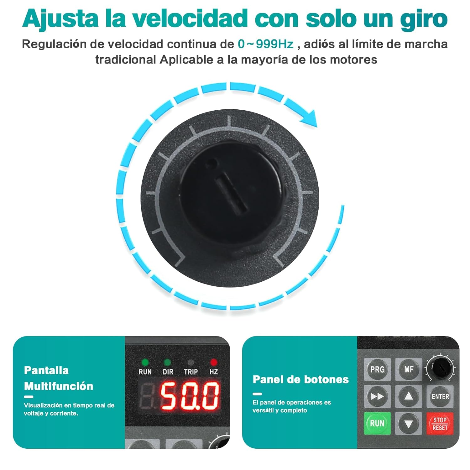 220V Frequency Converter, 0.75KW 1Phase Input 3 Phase Output Variable Frequency Drive, VFD Inverter Frequency Converter Motor Speed Controller for Spindle Motor Speed Control